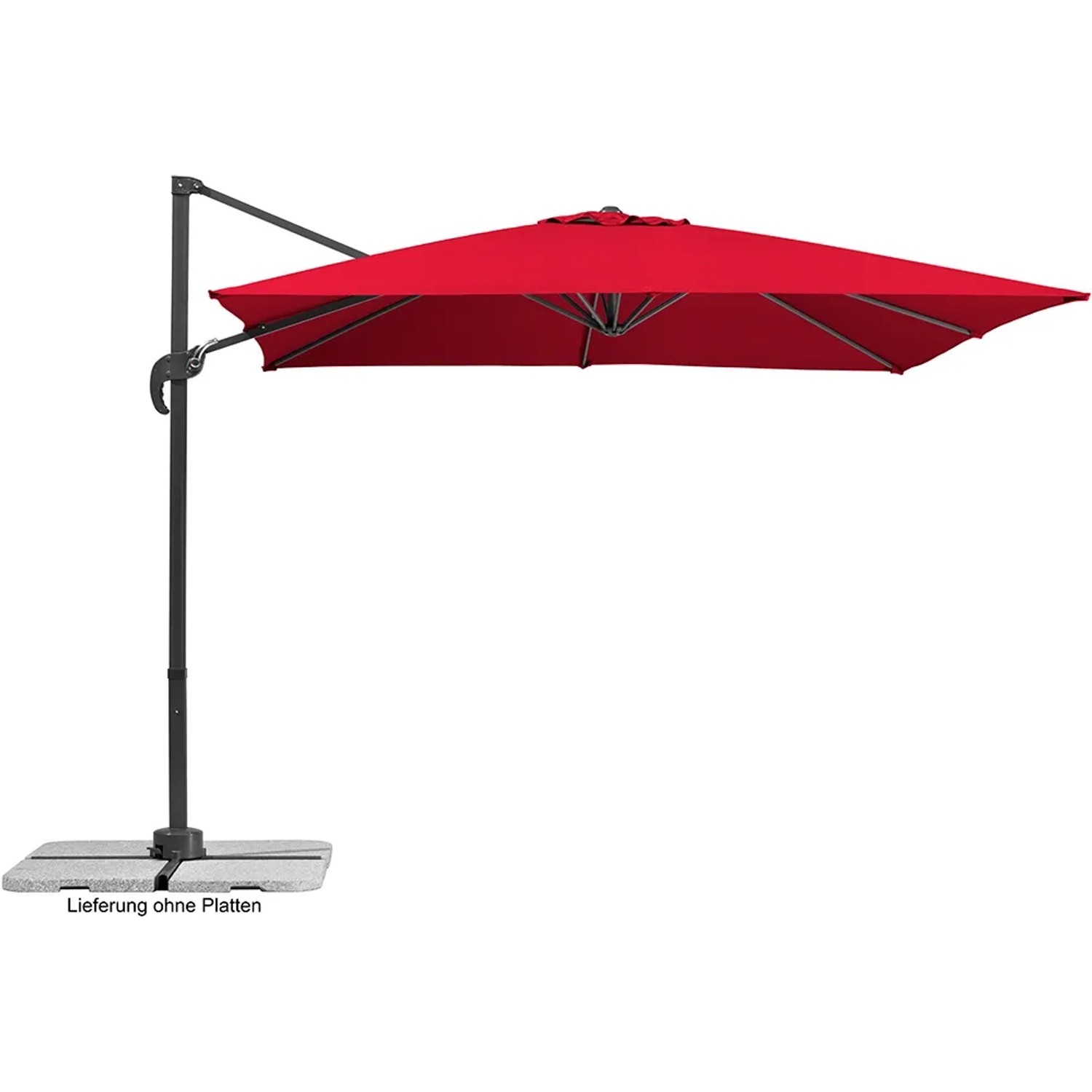 E-shop Schneider Slnečník Rhodos Junior červený 270 x 270 cm