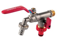 Ferro Záhradný guľový kohút KCD1 s 2 vývodmi 1/2