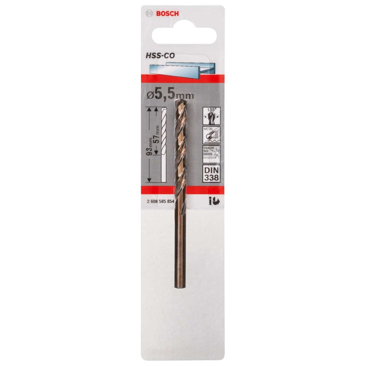 E-shop Bosch Vrták do kovu HSS-Co 5,5 x 57 x 93 mm
