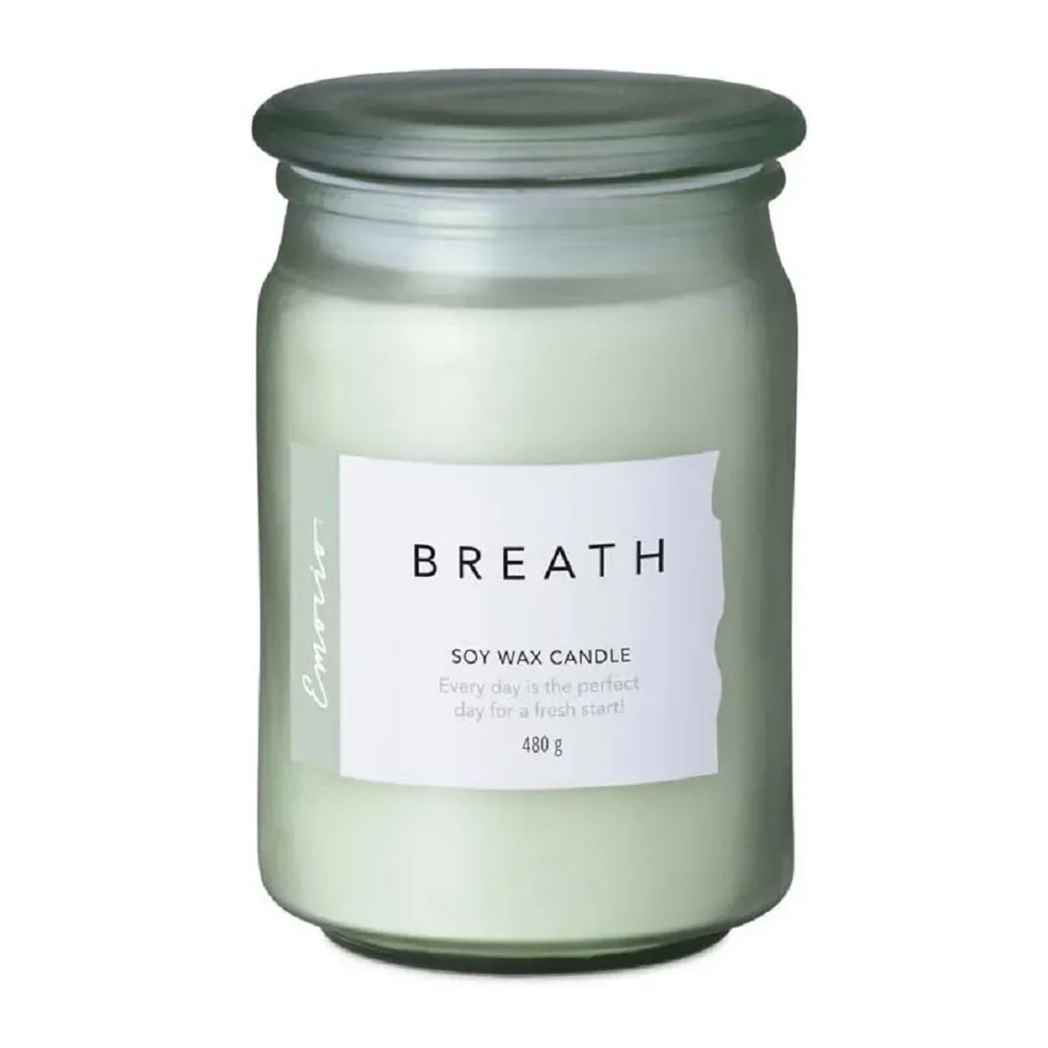 E-shop Emocio Sójová vonná sviečka v skle s viečkom Breath 480 g