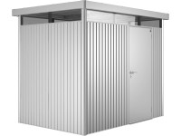 Biohort Plechový domček HighLine H2 stand. dvere, strieborná, 275 x 195 x 222 cm
