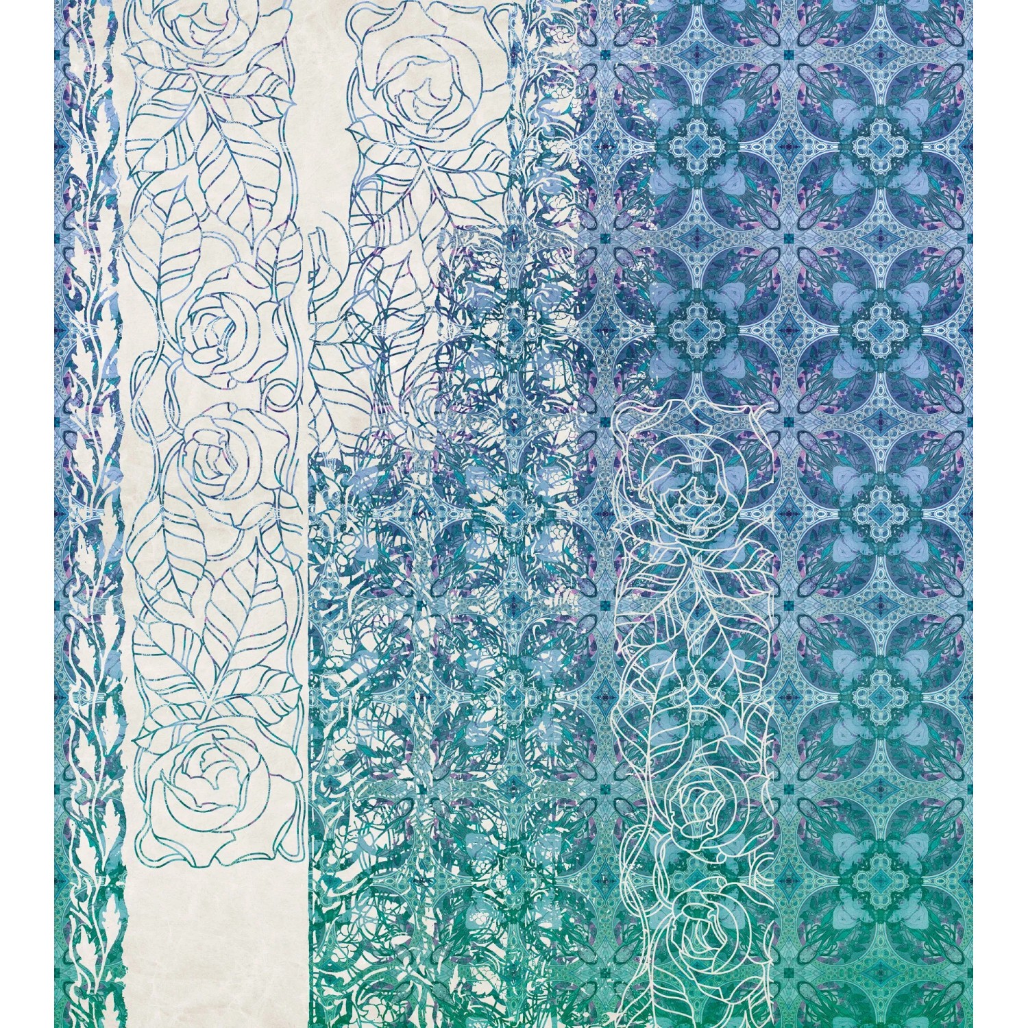 E-shop Komar Vliesová fototapeta Art Nouveau Bleu 250 x 280 cm