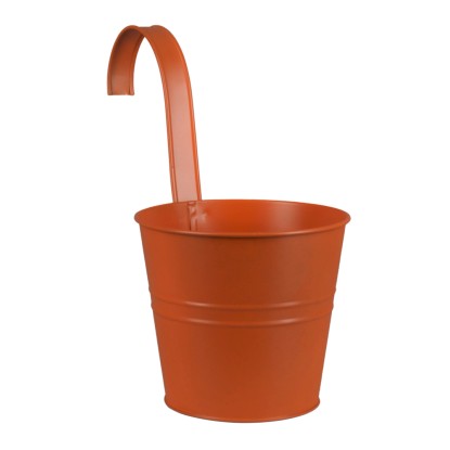 A.H.G. Zinkový kvetináč na balkón, oranžová, pr. 11 x 22 cm