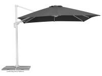 Schneider Slnečník Rhodos Twist Bianco antracitový 300 x 300 cm