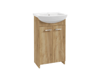 Deftrans Kúpeľňová skrinka s umývadlom Twins zlatý dub, 50 x 40 x 85,5 cm