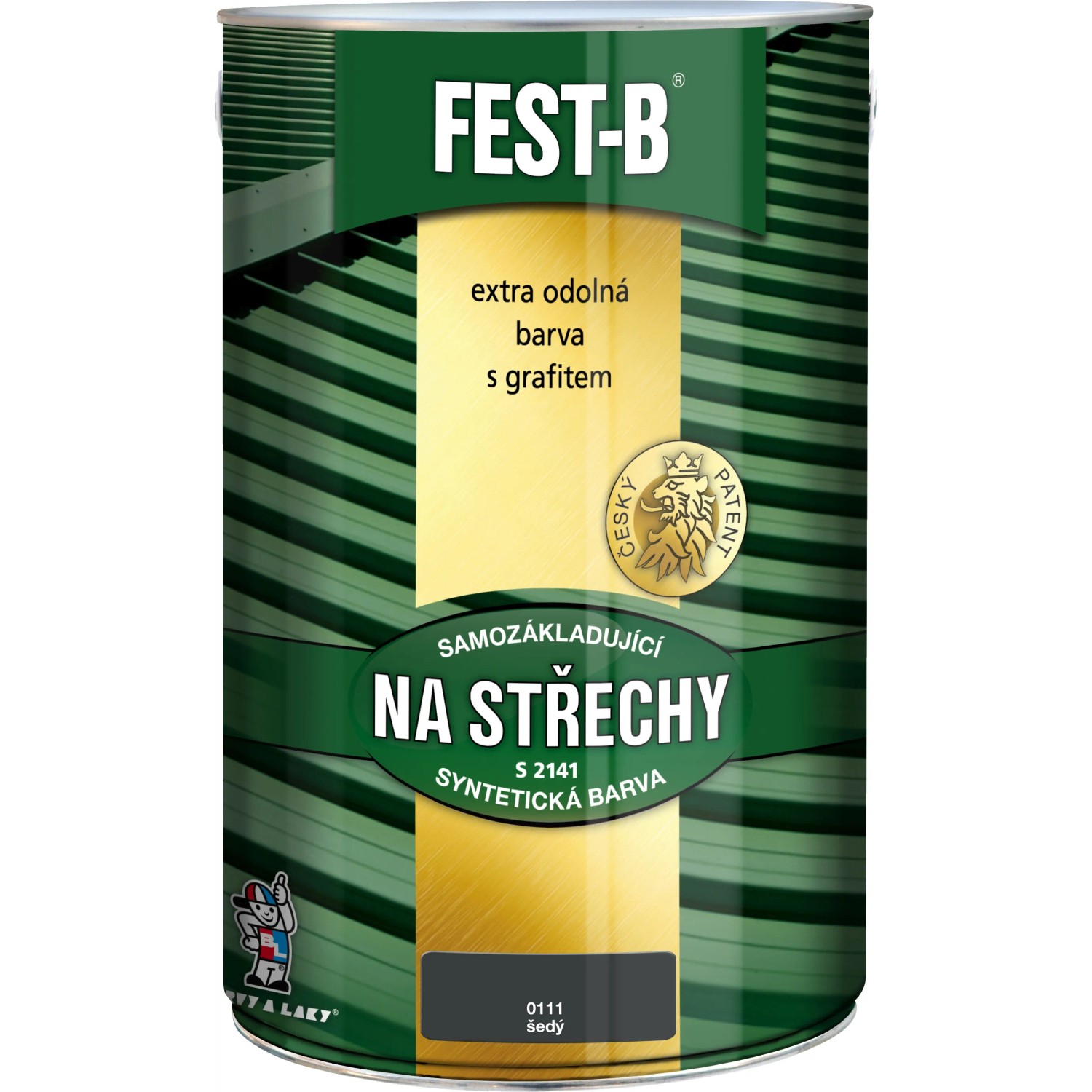 E-shop FEST-B Antikorózny náter na železo 2v1 na strechy S2141, 0111 sivá, 5 kg