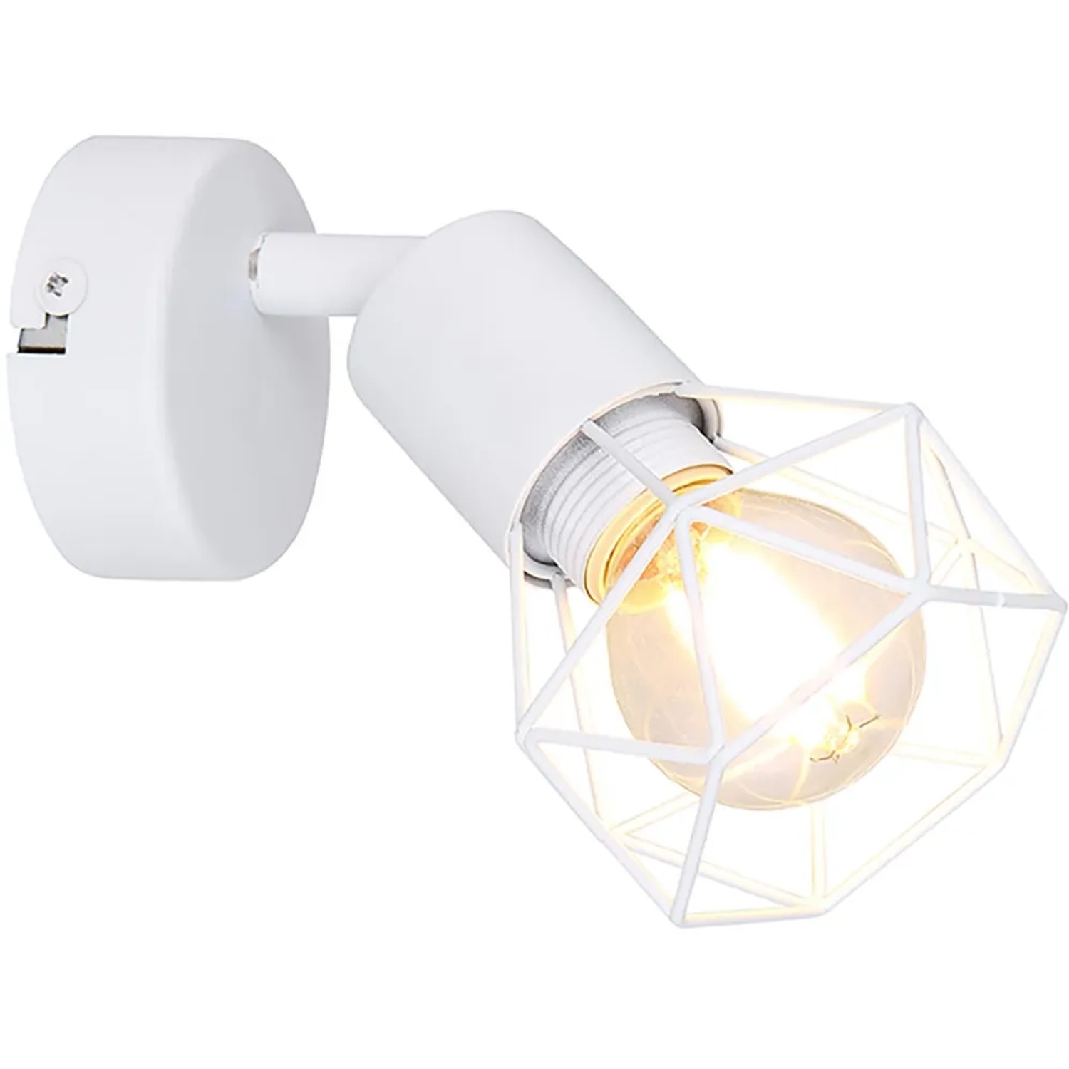 E-shop GLOBO Nástenné svietidlo XARA I biela E14 40 W 80 x 135 x 130 mm