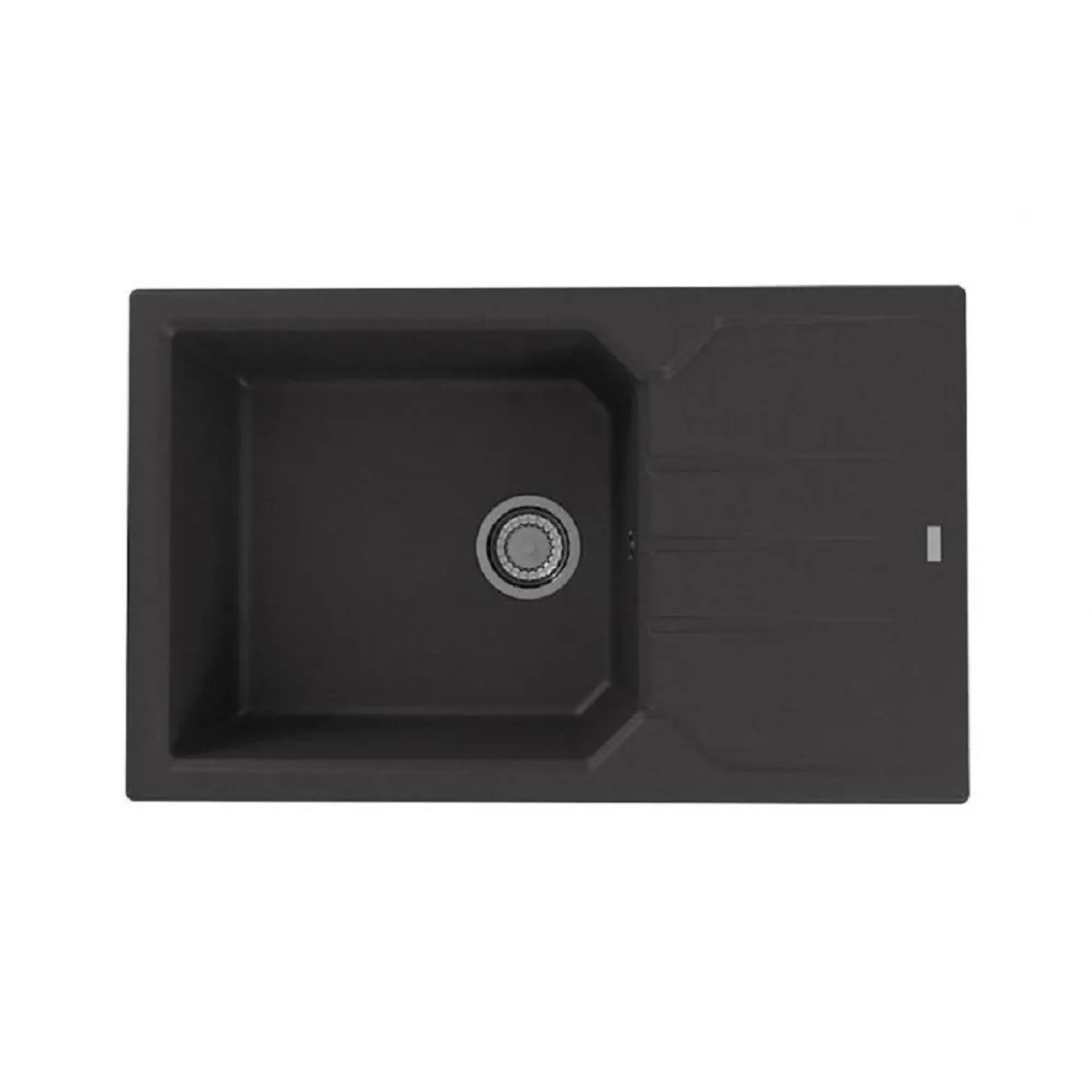 E-shop Alveus Granitový drez Record 40, čierna, 78 x 48 cm