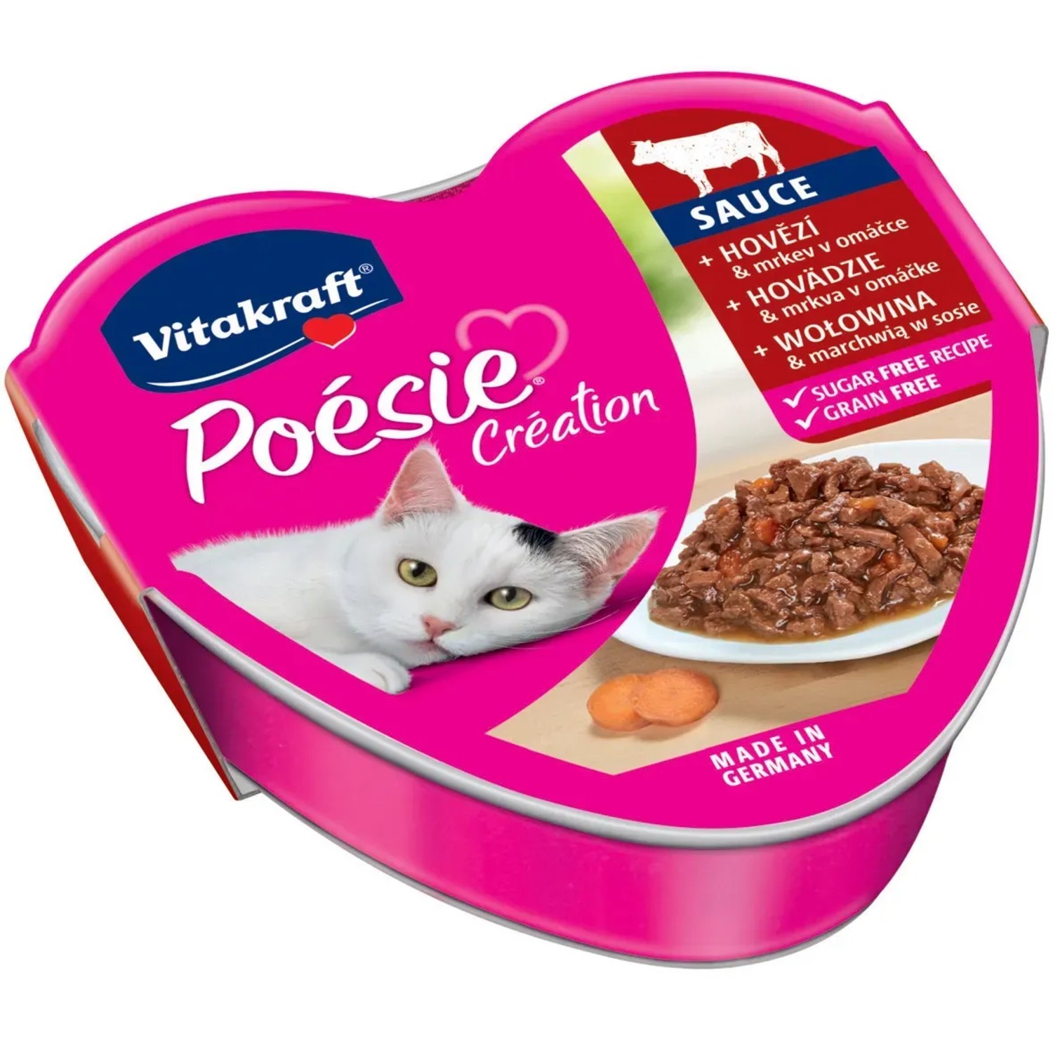 E-shop Vitakraft Vaničky pre mačky Poésie Creation hovädzie s mrkvou v šťave 1 x 85 g