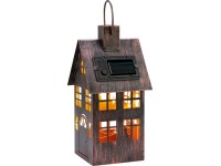 Dekoratívny solárny LED lampáš domček, IP44, 10 x 10 x 20,5 cm