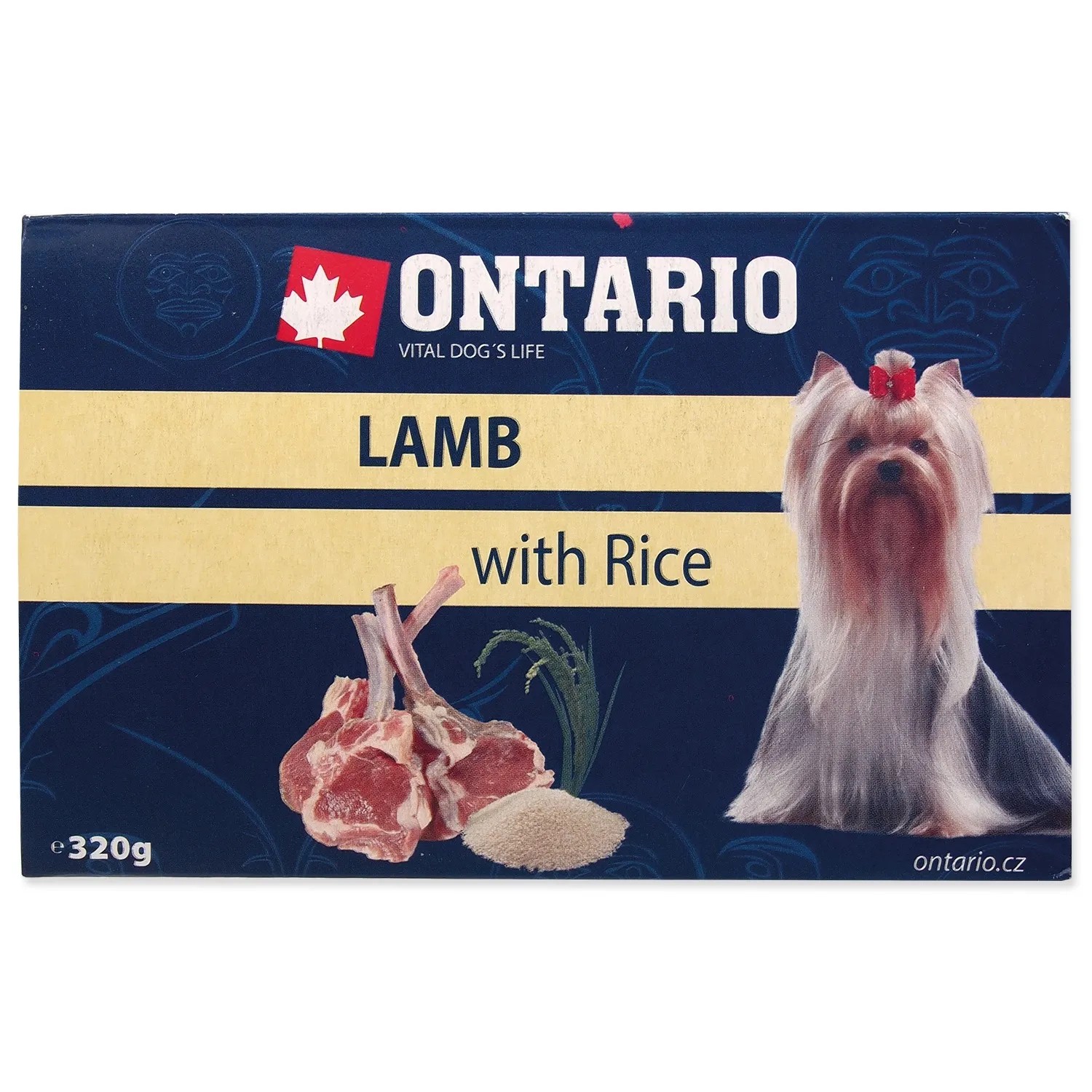 E-shop ONTARIO Vanička pre psov s jahňacím mäsom a ryžou 320 g