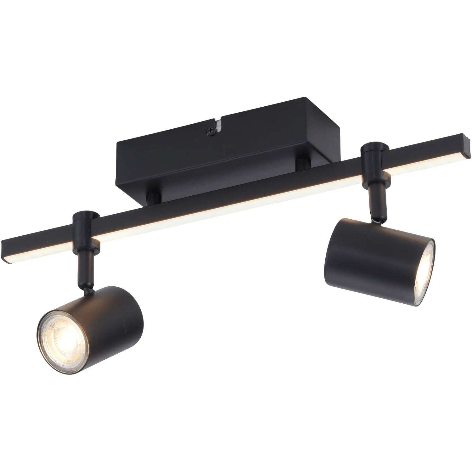 E-shop Paul Neuhaus LED stropné svietidlo BARIK čierne 40 x 10,5 cm
