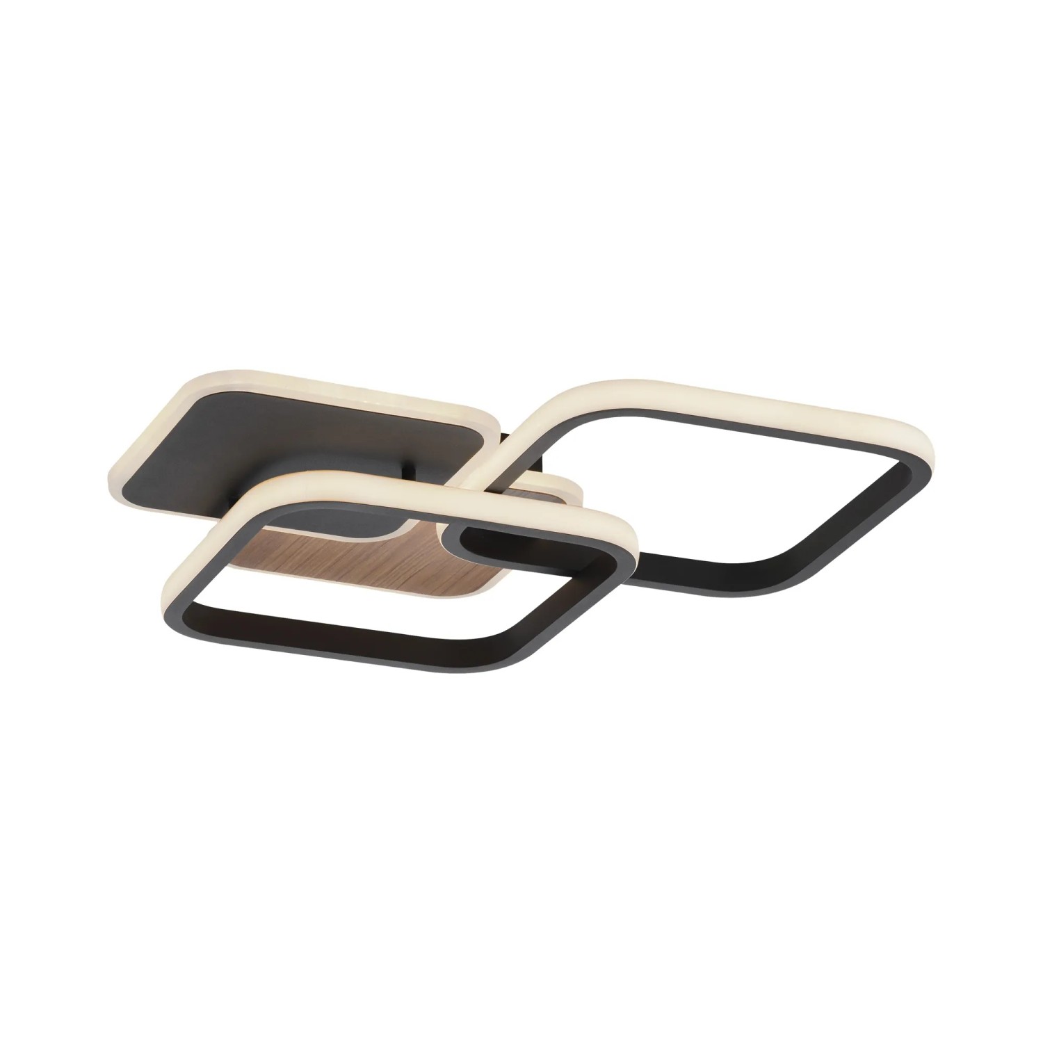 E-shop Just Light Stropné LED svietidlo Sevent, 36W, 4700lm, dekor dreva, 39,4 x 46 cm