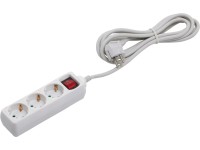 Zásuvková lišta 3 zásuvky s vypínačom biela 3 m Zásuvková lišta 3 zásuvky s vypínačom biela 3 m