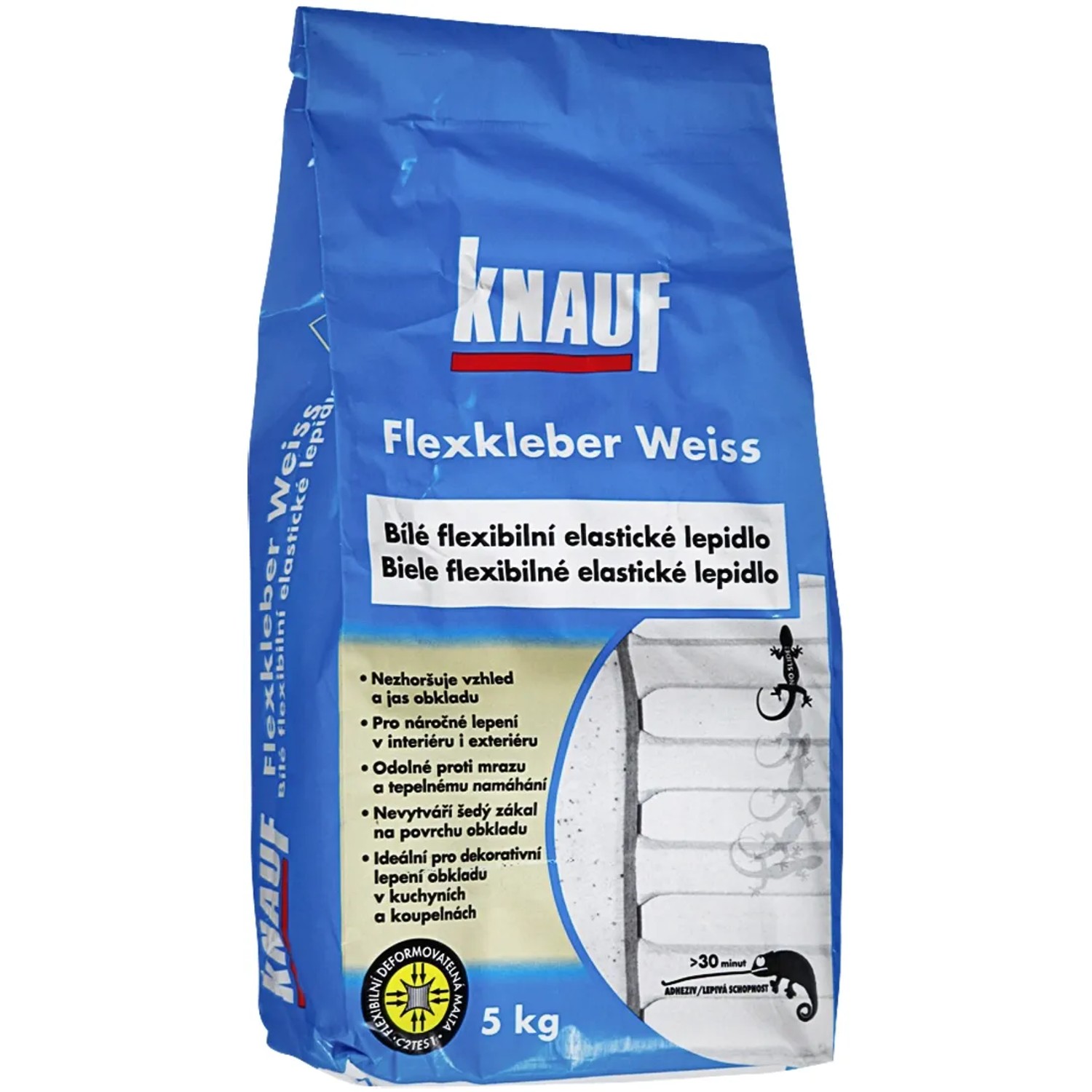 E-shop Knauf Cementové lepidlo Flexkleber C2TE S1 biele 5 kg