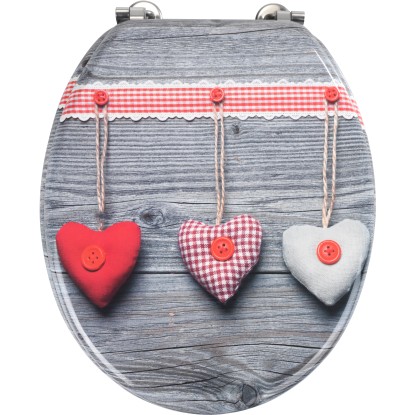 Wenko WC doska Bavarian Hearts MDF FSC