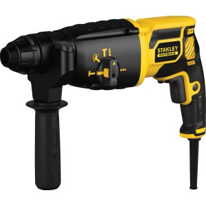Vŕtacie kladivo Stanley FatMax SDS-plus (750 W) v čierno-žltej farbe. Kompaktný, ergonomický dizajn.