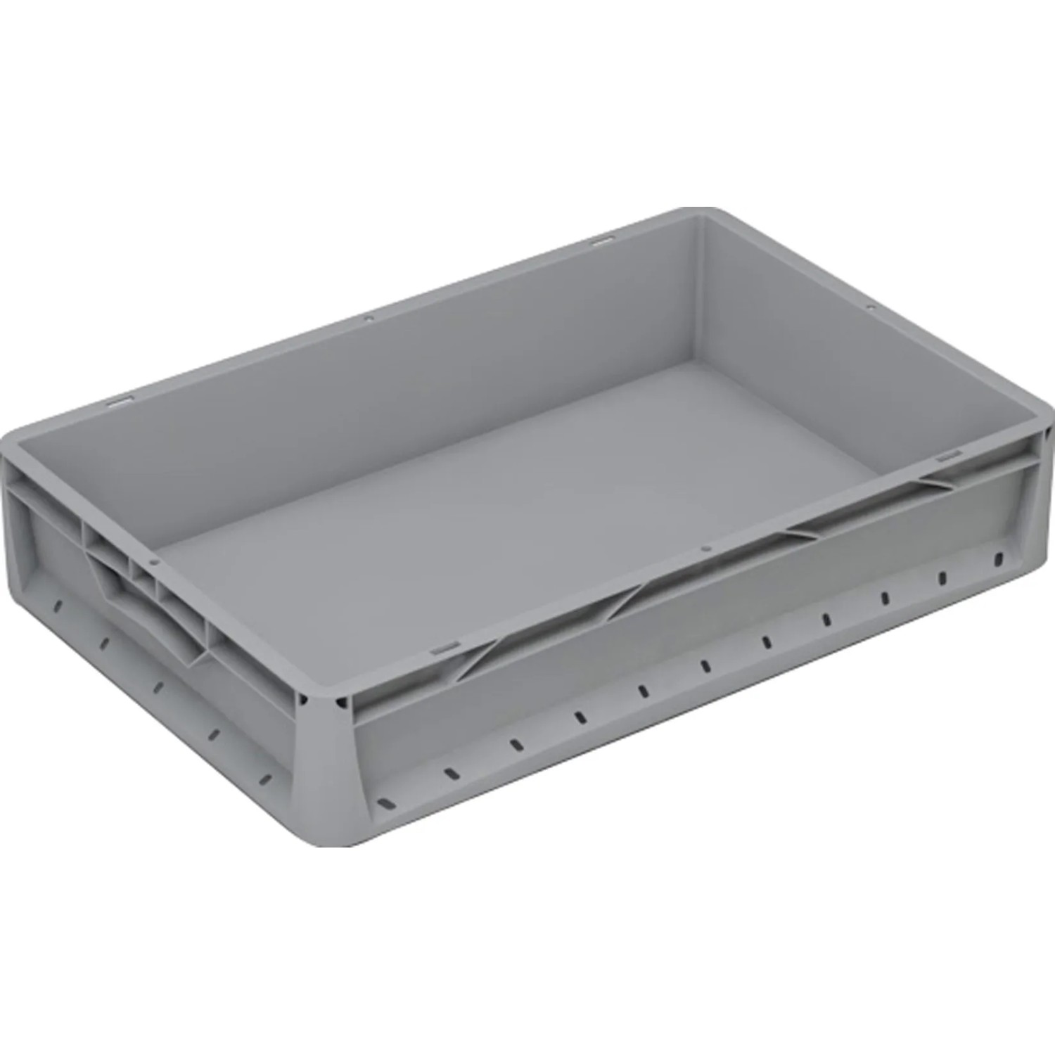 E-shop Surplus Systems Eurobox s plnou stenou, sivý, 22 l, 600 x 400 x 120 mm