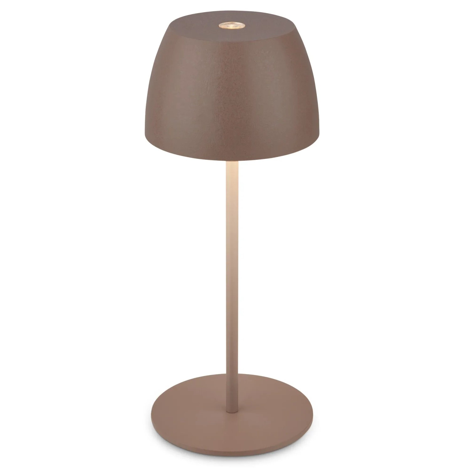 E-shop BRILONER Dobíjacia stolná lampa Serina Mini 2,5 W 150lm 2700K hnedá pr. 8x20 cm