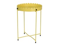 Kaemingk Dekoratívny stojan na rastliny z kovu žltý pr. 32 x 45,5 cm