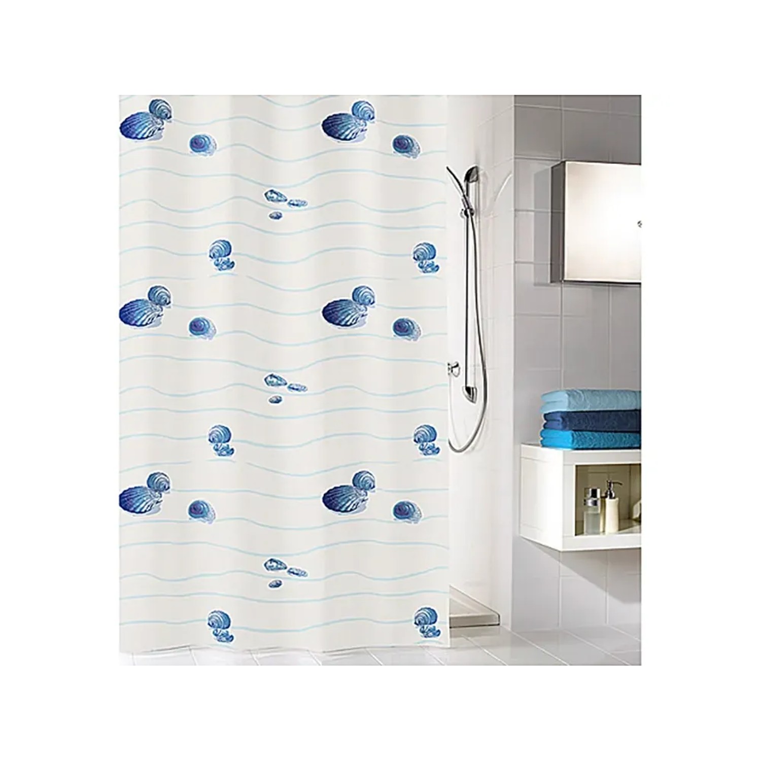 E-shop Kleine Wolke Sprchový záves Miami modrý 180 x 200 cm