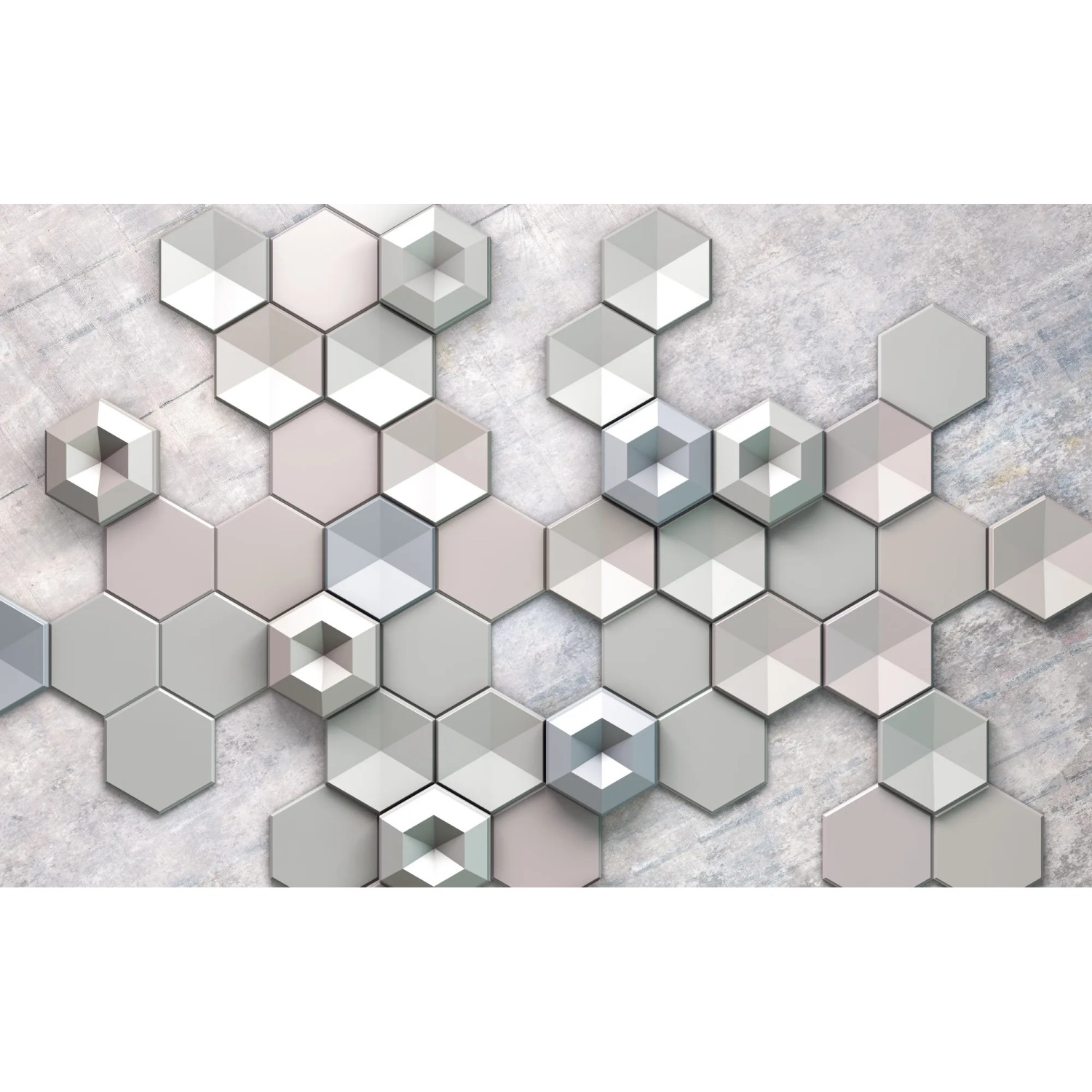 E-shop Komar Vliesová fototapeta Hexagon Concrete 400 x 250 cm