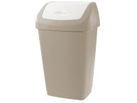 Tontarelli Odpadkový kôš AURORA Swing Bin sivohnedá/biela, 40 x 32 x 65 cm, 50 l