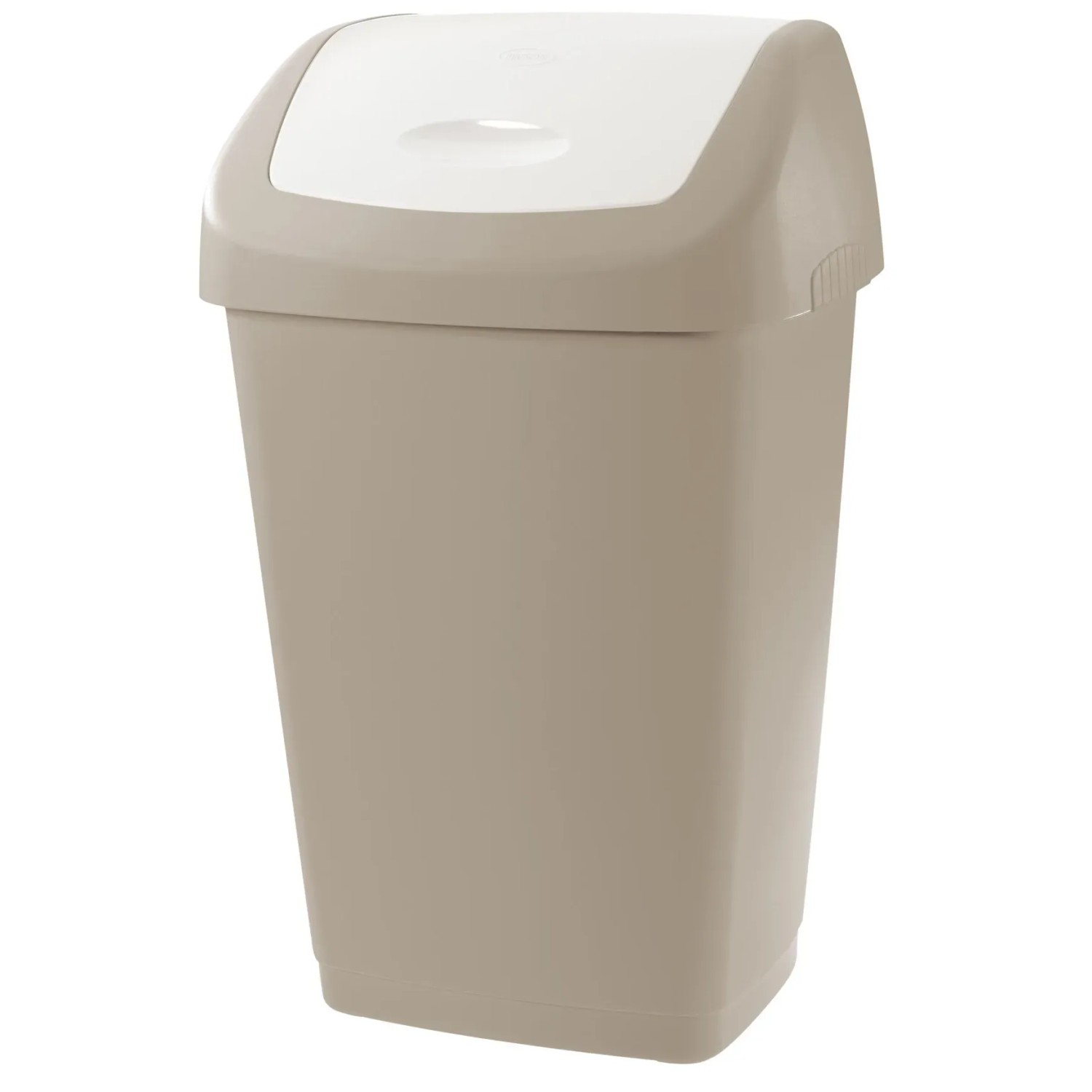 E-shop Tontarelli Odpadkový kôš AURORA Swing Bin sivohnedá/biela, 40 x 32 x 65 cm, 50 l