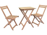 Zostava balkónového nábytku Sorata, olejované akáciové drevo, 3-dielna