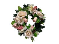 M.A.T. Jesenný dušičkový veniec z umelých kvetov fialový pr. 35 cm M.A.T. Jesenný dušičkový veniec z umelých kvetov fialový pr. 35 cm