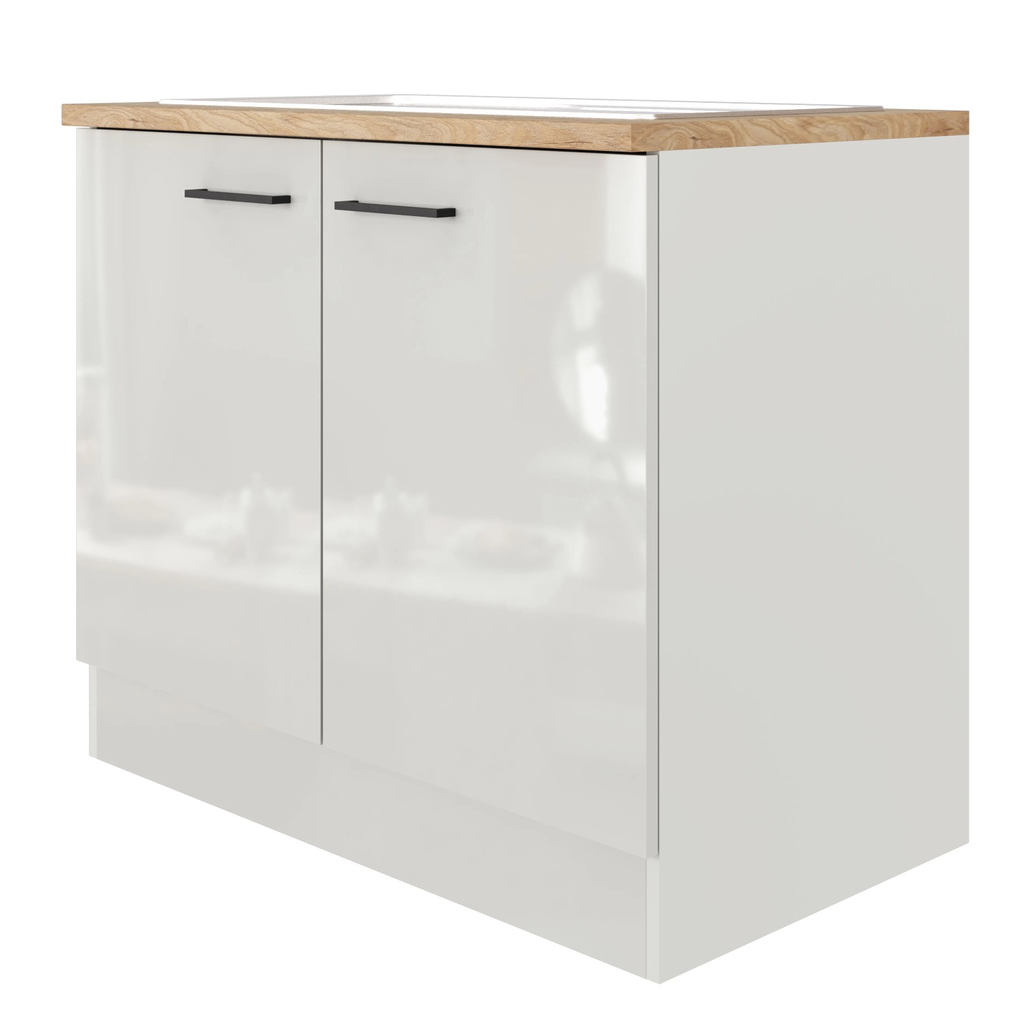 E-shop Flex-Well Kuchynská skrinka Lund spodná vr. drezu 100 x 85 x 57,1 cm