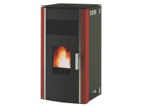 Alfa Plam Peletkové kachle Luca 12 kW, červená,  59 x 63 x 111 cm