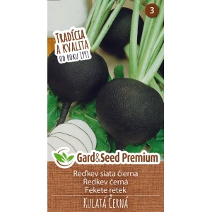 GardenSeed Premium Semienka Reďkev guľatá Čierna