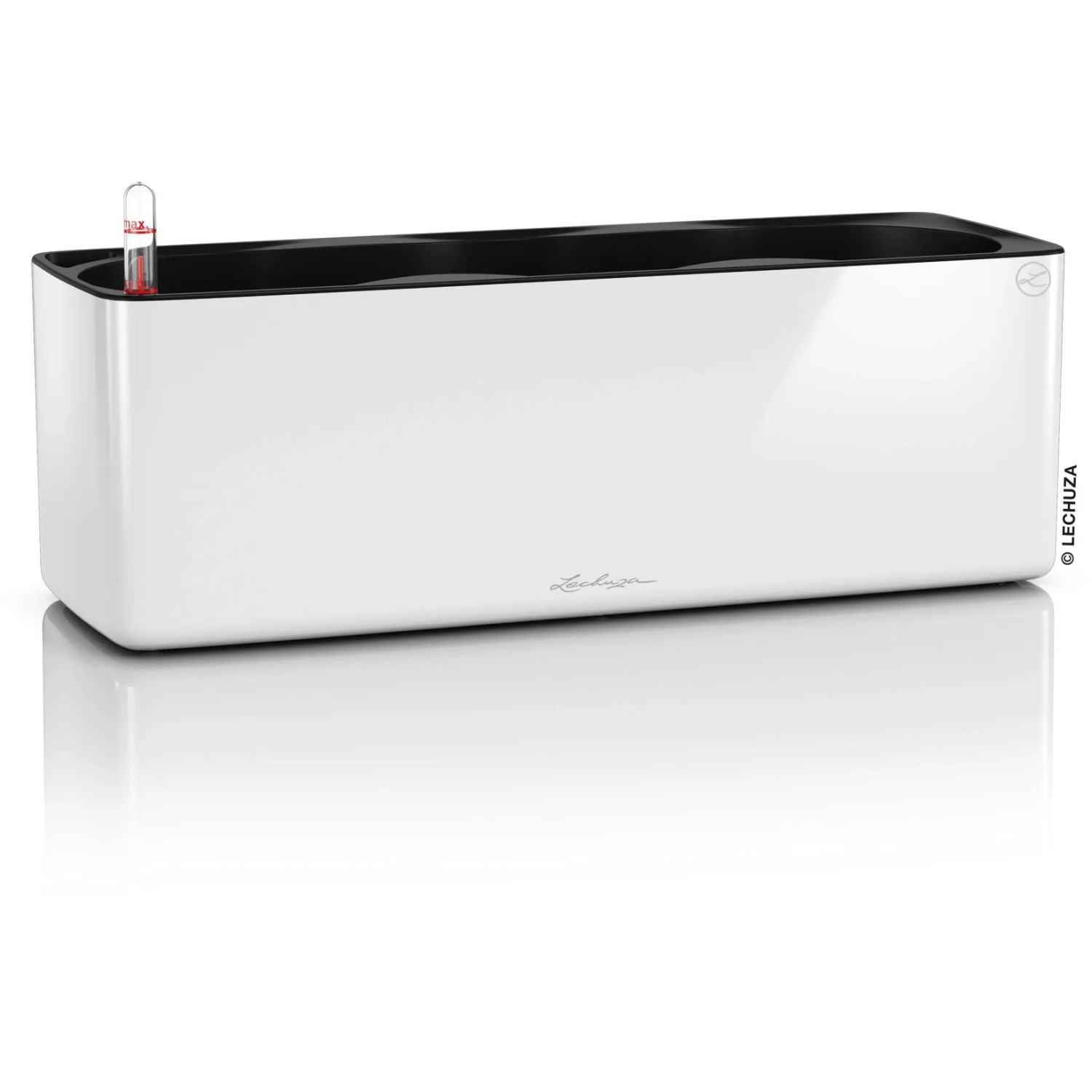 E-shop Lechuza Truhlík Cube Glossy Triple biely, 135 x 140 x 400 mm