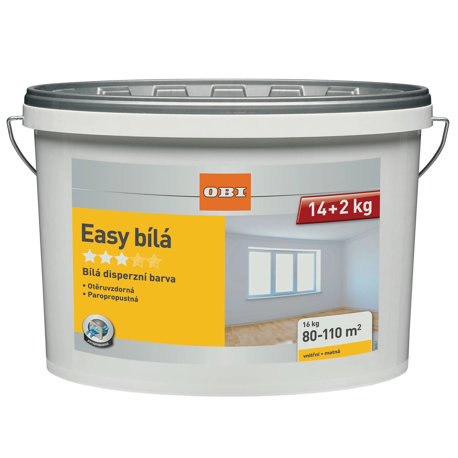 E-shop OBI Interiérová farba Easy biela matná 14 + 2 kg