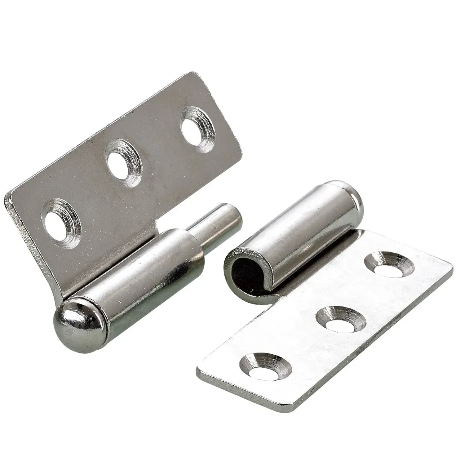 E-shop Hettich Nábytkový záves tupý, ľavý, poniklovaný, 2 ks, 50 x 40 x 1,5 mm