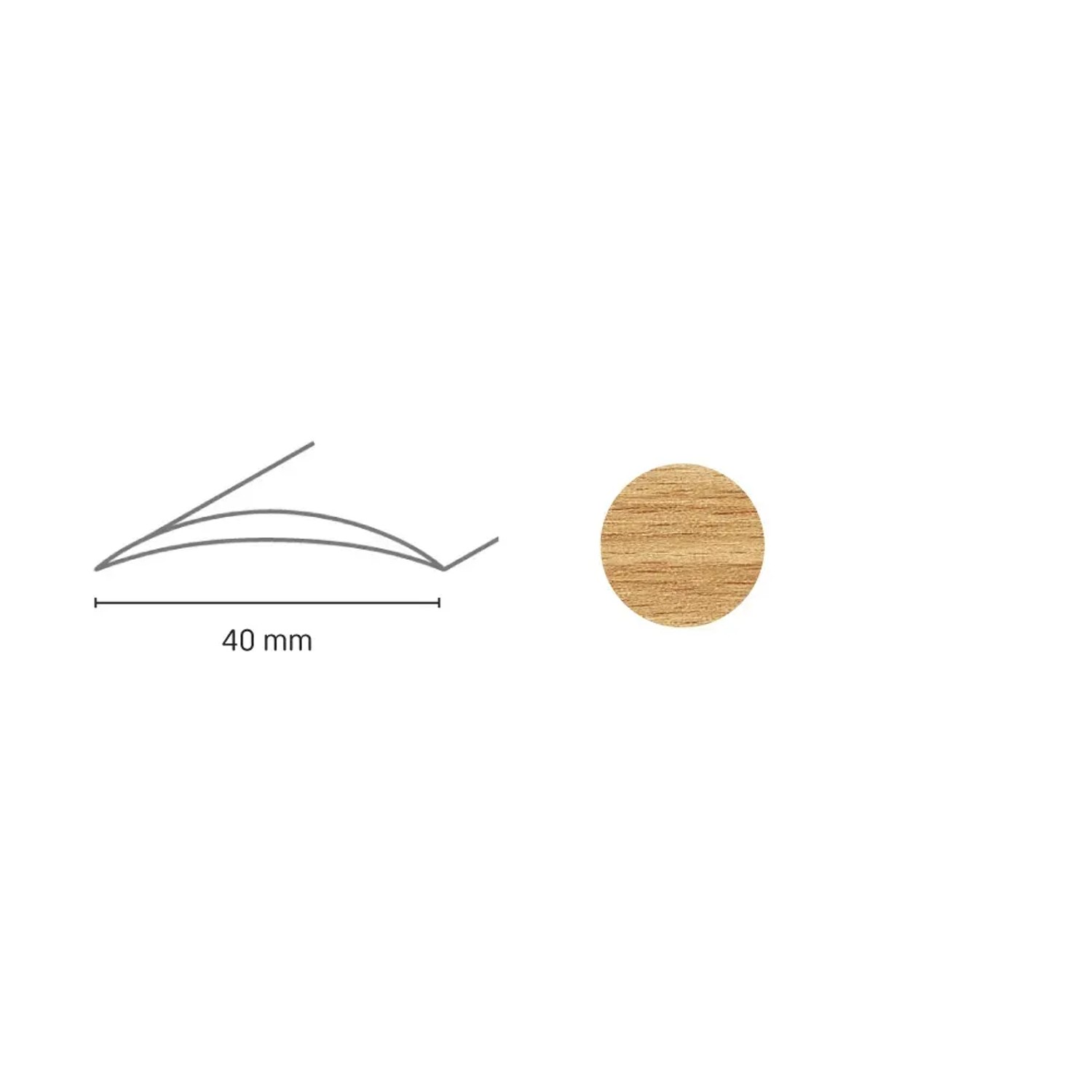 E-shop Döllken Profiles Prechodový profil DP 64 S Samolepiaca 40 x 930 mm, buk jasný