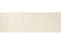 Dekor Odette bianco, matný biely, 20 x 60 cm, 1 ks