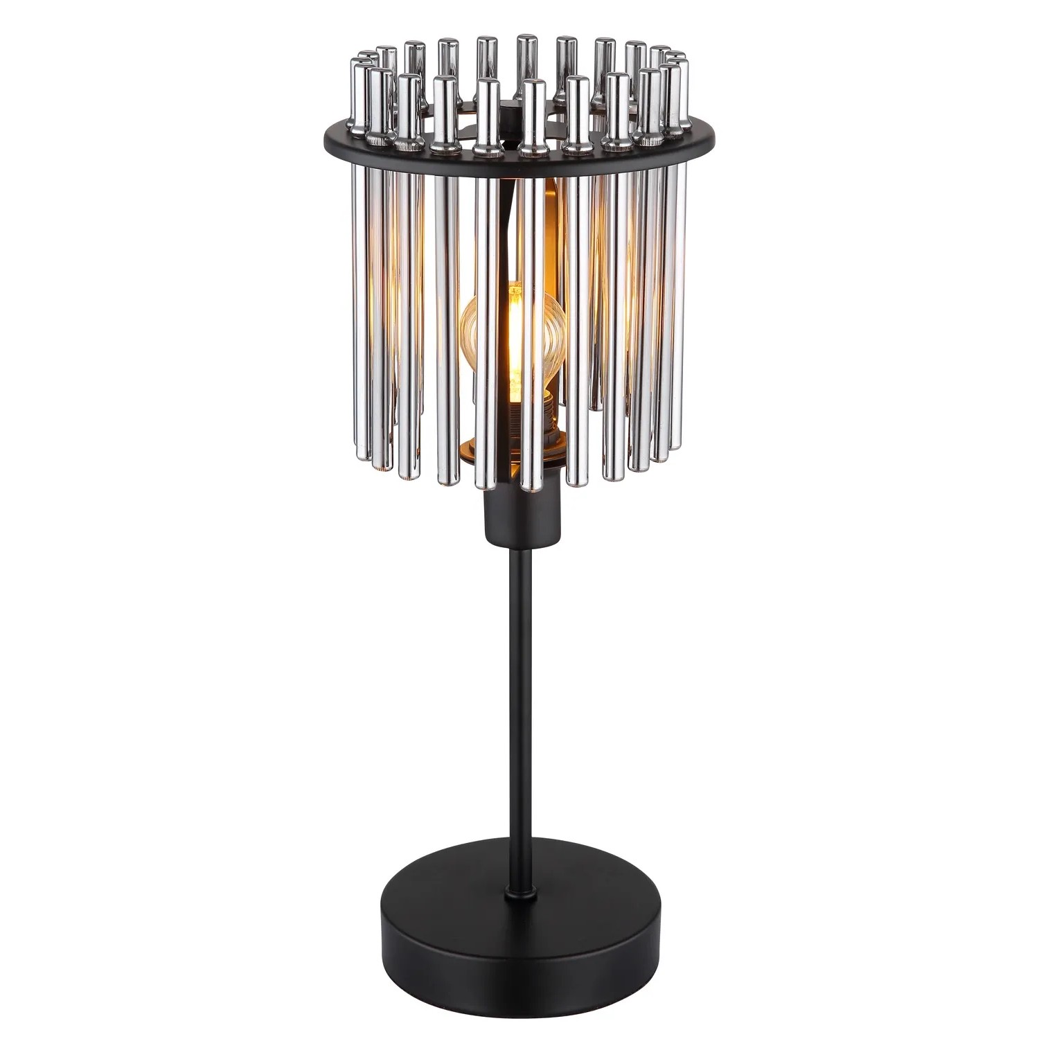 E-shop GLOBO Stolová lampa GORLEY čierna 1 x E14 max. 40 W, pr. 15 x 37,5 cm