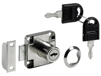 Hettich Cylindrický zámok na priskrutkovanie (rôzne zatváranie) poniklovaná oceľ