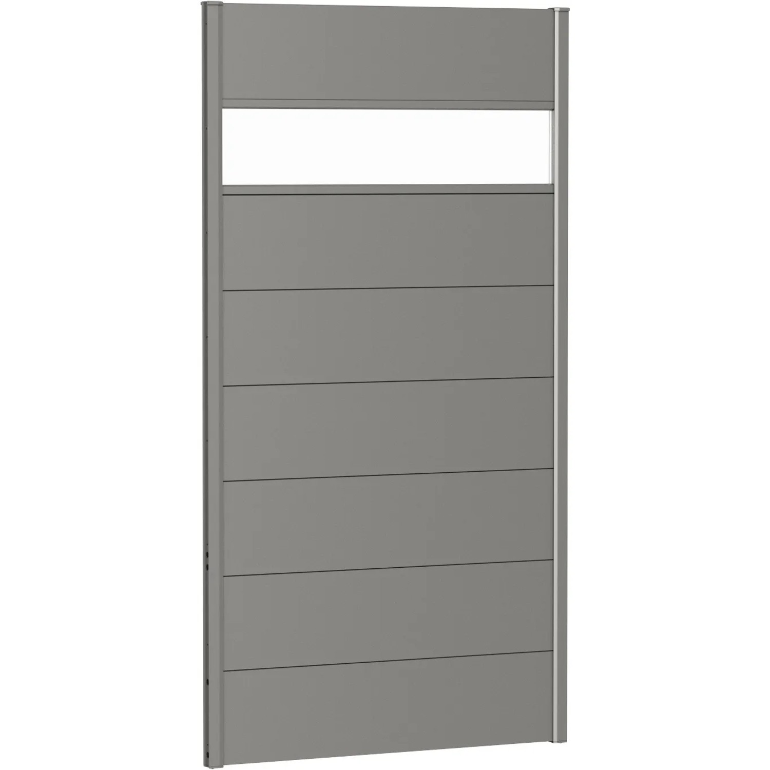 E-shop Biohort Plný plot s čiastočným presklením, kremeňovo sivý, 100 x 180 cm