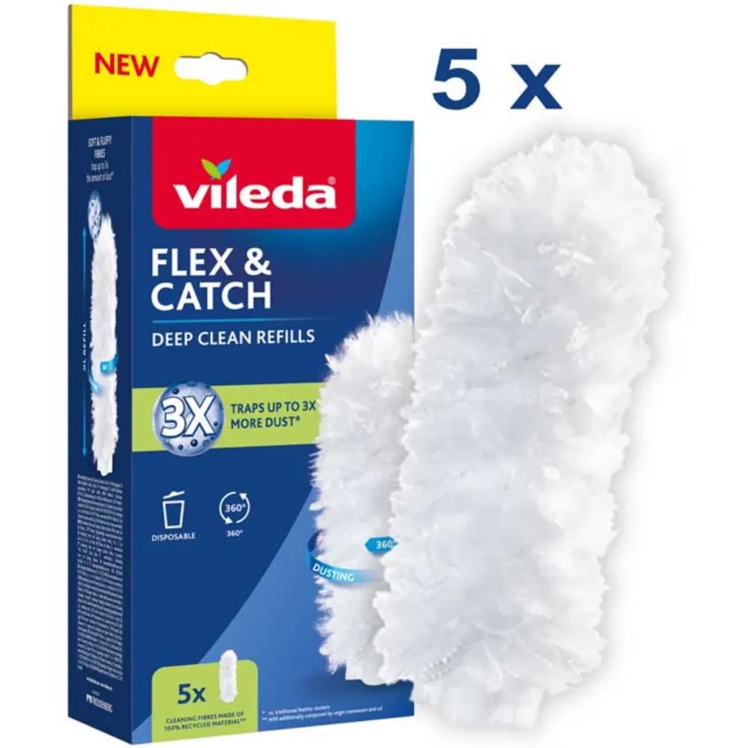E-shop Vileda Náhradná hlavica k prachovke Flex & Catch, 5 ks