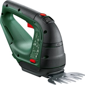 Akumulátorové nožnice na trávu a kríky Bosch AdvancedShear 18V-10 (iba telo) v zelenej a čiernej farbe.