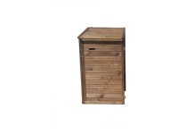 Box na 1 smetiak hnedý 132 x 75 x 97 cm