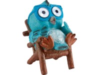 BWO Solárna LED dekoratívna figúrka vtáčik modrý 8 x 11 x 15 cm