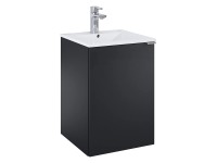 Roca Umývadlová skrinka Cheese 2.0 1x dvierka čierna matná 58 x 40,5 x 40,5 cm