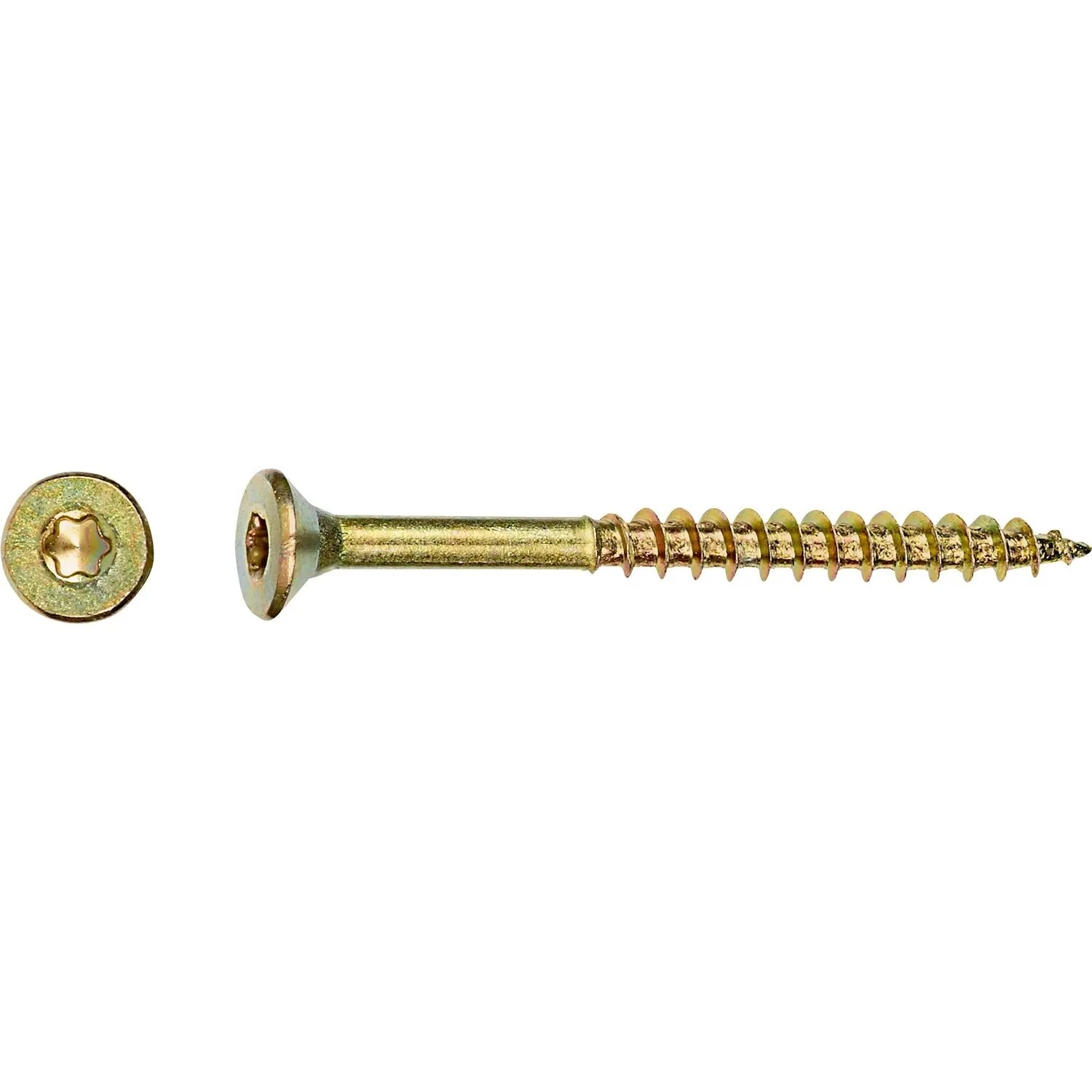 E-shop Uni skrutky so zápustnou hlavou TX20 čiastočný závit žlto pozink. 4x45 mm, 500ks