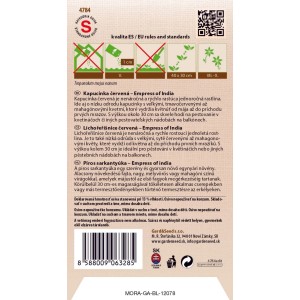 GardenSeed Premium Semienka Kapucínka júná - Empress of India