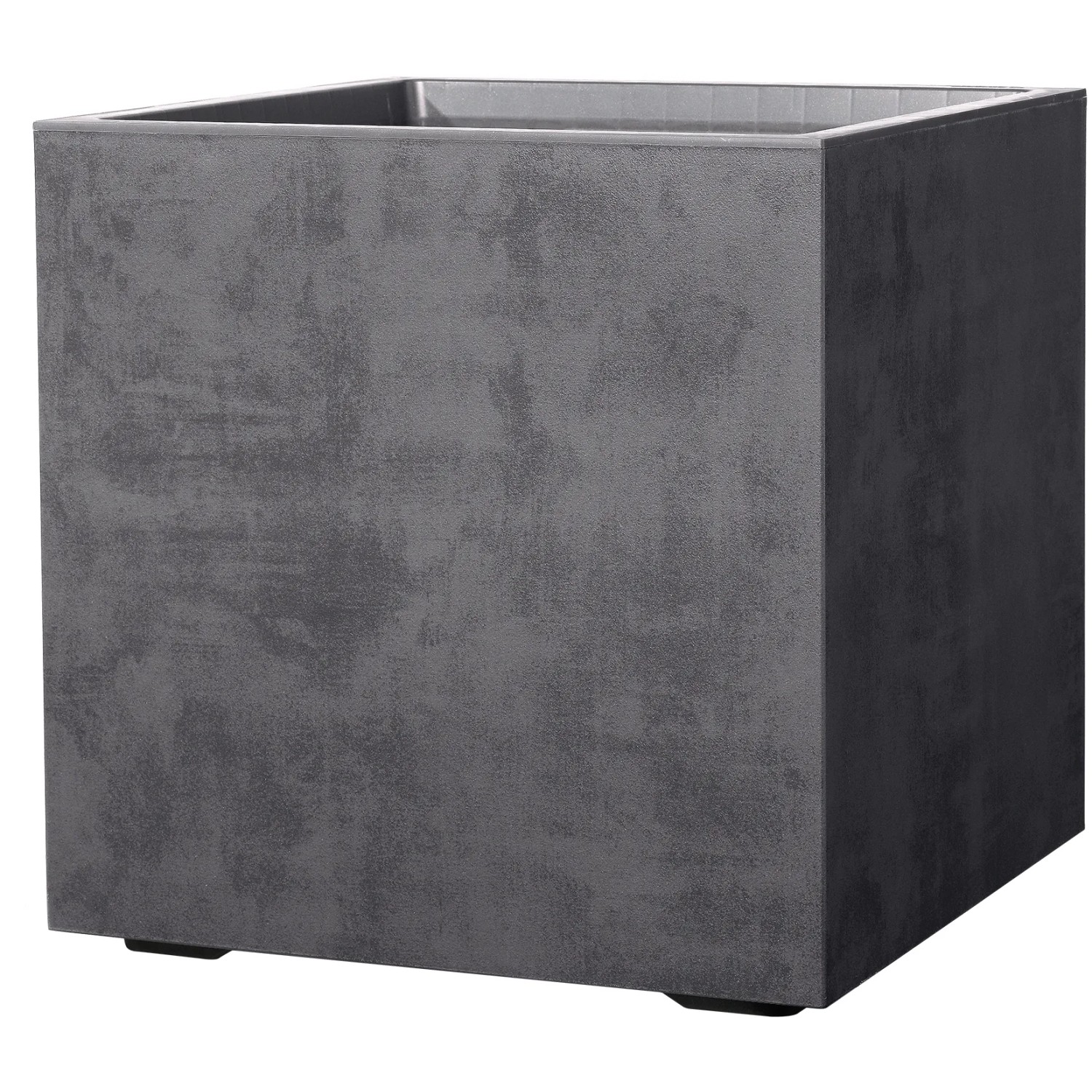 E-shop Deroma Kvetináč Millennium Cubo s kolieskami antracitový 49 x 49 x 49 cm