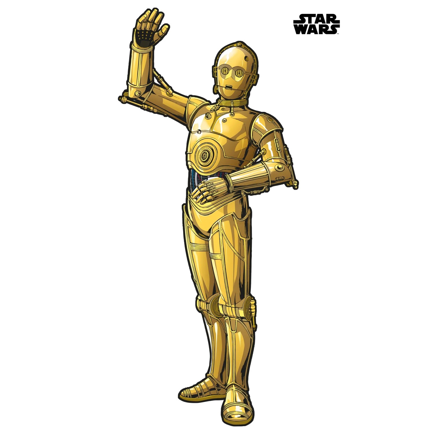 E-shop Komar Samolepiaca vliesová fototapeta Star Wars XXL C-3PO 127 x 200 cm